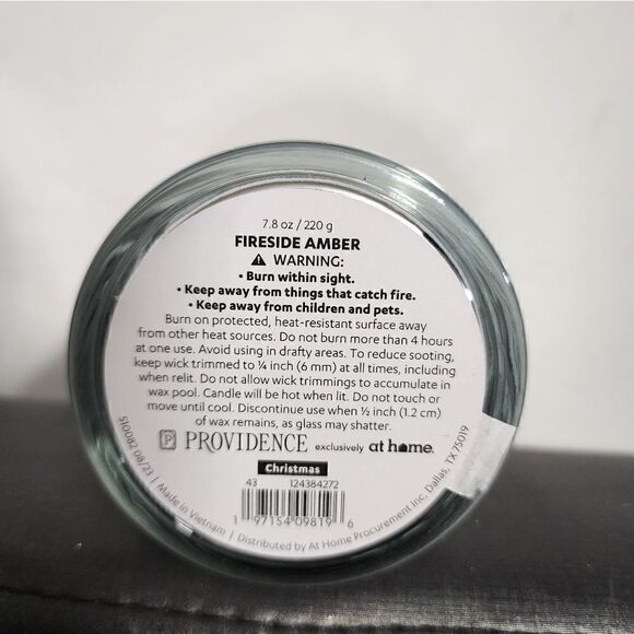 Lot of two Christmas Providence Silver Fireside Amber Scented Jar Candle - Picture 4 of 8